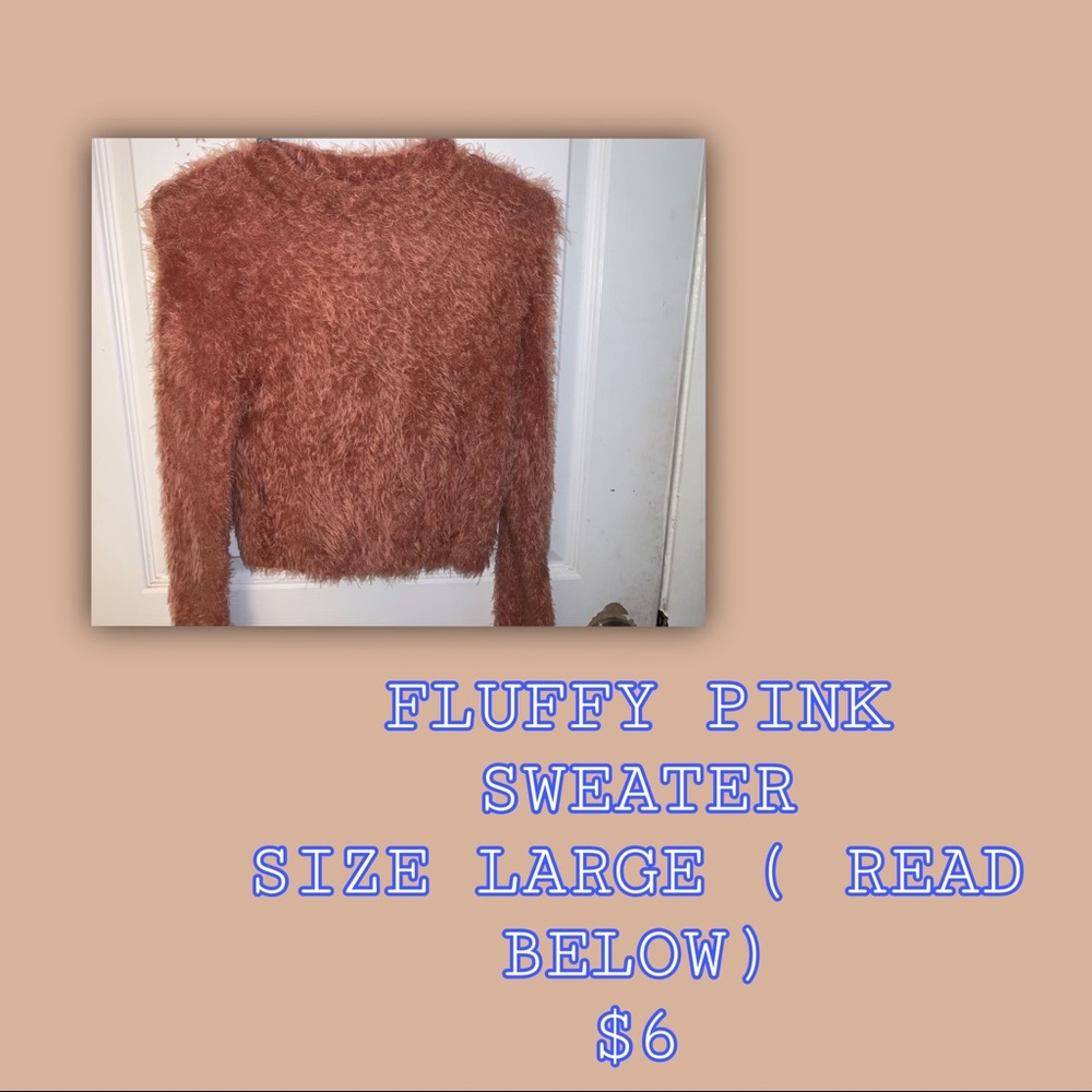FLUFFY PINK SWEATER